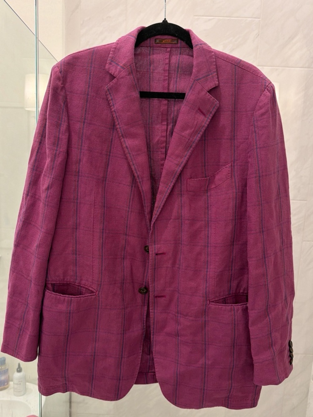 Etro Fuchsia Plaid Sport Coat